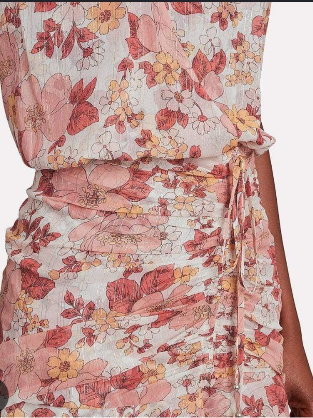 Veronica Beard | Dakota Silk Floral Ruched Mini Dress Size 12